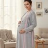 spavacice za trudnice i dojilje siva s ogrtačem siva
