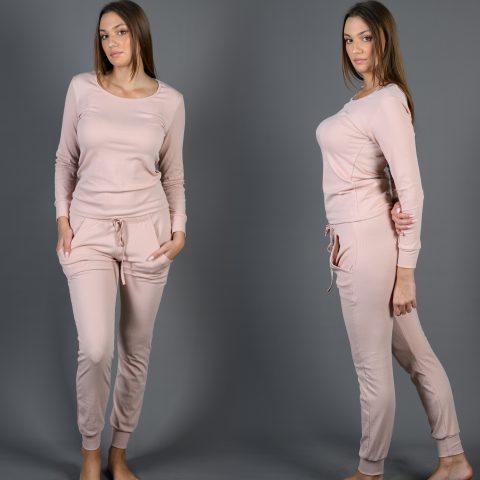 ženska pidžama od viskoze bež