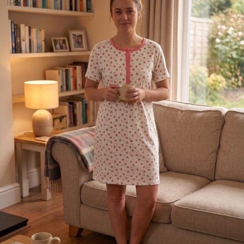 spavacica kratkih rukava prljavo bela breskva