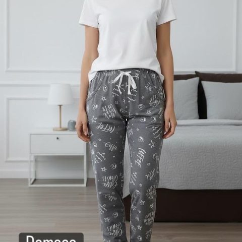 zenska pidzama donji deo siva