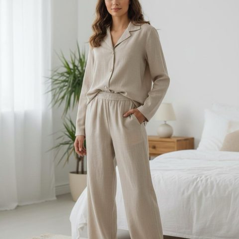 zenska pidzama svtlo siva