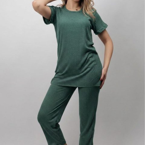zenske pamucne pidzame zelena